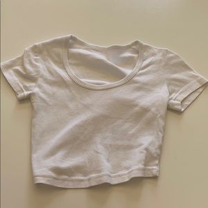 White Crop Top American Apparel S